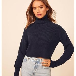 Reformation Luisa Cropped Cashmere Sweater